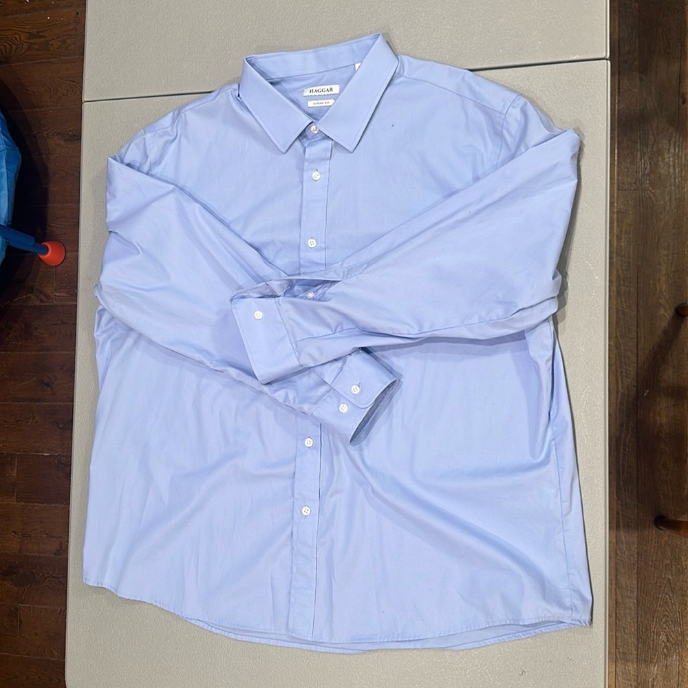 Haggar XXL dress shirt 18-18.5 neck 34-35 sleeve
